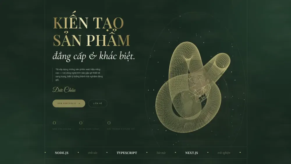 Mẫu website Portfolio — Portfolio Cao Cấp do BBO TECH thiết kế