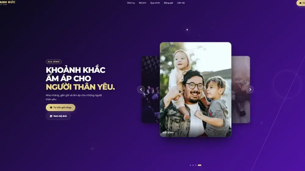 Mẫu website Studio nhiếp ảnh — Photo Website do BBO TECH thiết kế