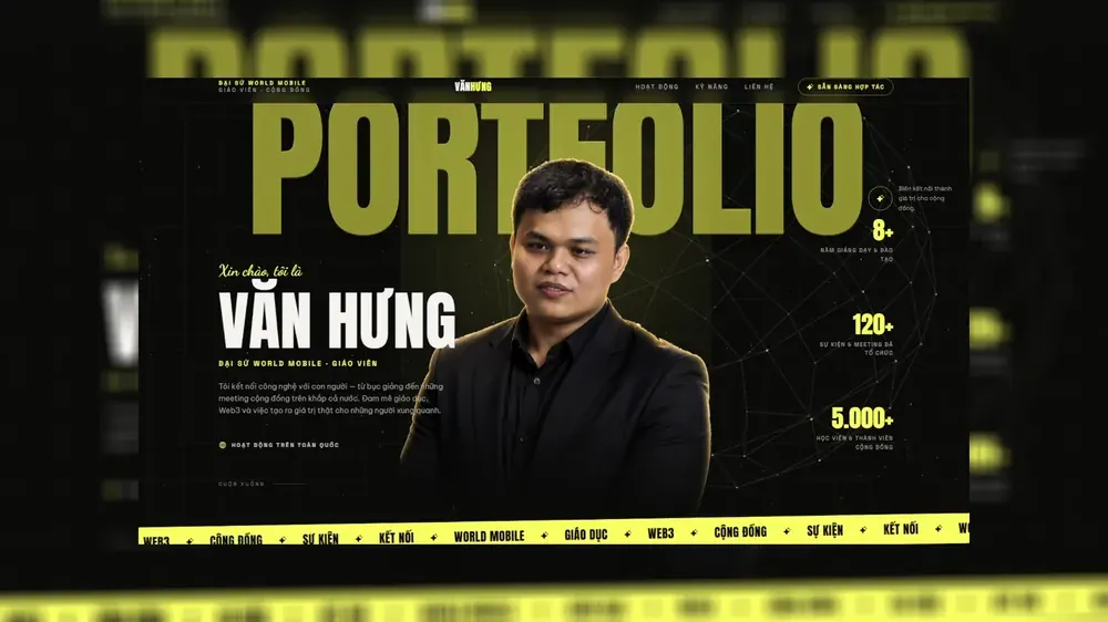 Mẫu website Portfolio — Portfolio Tech do BBO TECH thiết kế
